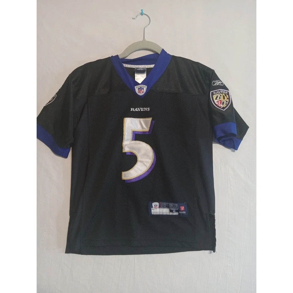 2004 VINT Original Reebok NFL Baltimore Ravens Jersey Youth Sz8 ‎ Joe Flacco #5